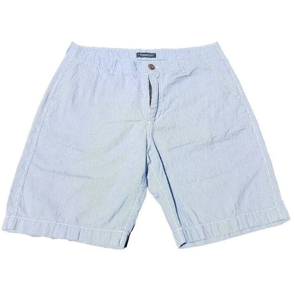 Aeropostale Designed in NYC Gray Striped Shorts Size 34 Extra button - Picture 6 of 11